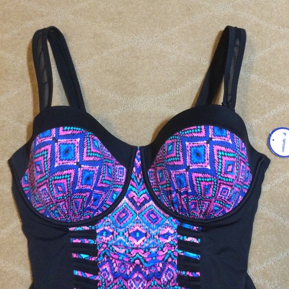 Swimsuits For All NWT Ruched Underwire One-Piece Swimsuit, 18 - Picture 3 of 10